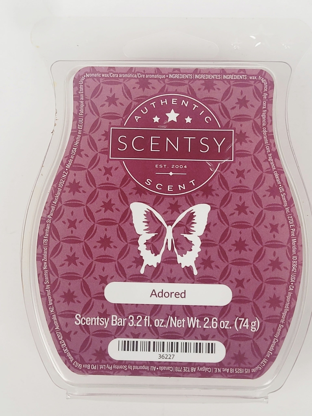 Scentsy Wax Bar Adored 3.2 oz